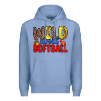 Colony Blue wild about softball Premium Hoodie - Zillion Design Studio