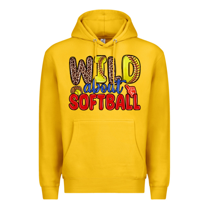 Wild About Softball Premium Hoodie by Zillion Design Studio | Teevron