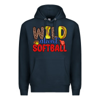 Navy wild about softball Premium Hoodie - Zillion Design Studio