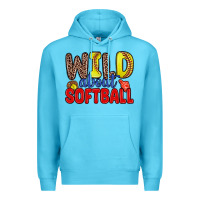 Ocean Blue wild about softball Premium Hoodie - Zillion Design Studio