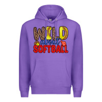 Purple wild about softball Premium Hoodie - Zillion Design Studio