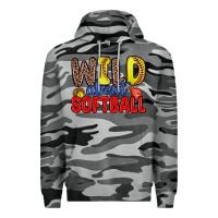 Slate Camo wild about softball Premium Hoodie - Zillion Design Studio