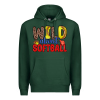 Sports Green wild about softball Premium Hoodie - Zillion Design Studio