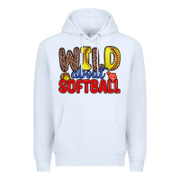 White wild about softball Premium Hoodie - Zillion Design Studio