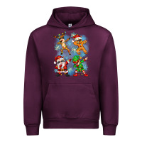 Mauve Wine dabbing christmas Urban Hoodie - Zillion Design Studio