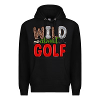 Black wild about golf Premium Hoodie - Zillion Design Studio