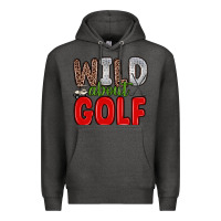Charcoal Heather wild about golf Premium Hoodie - Zillion Design Studio