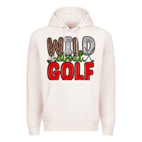Pale Pink wild about golf Premium Hoodie - Zillion Design Studio