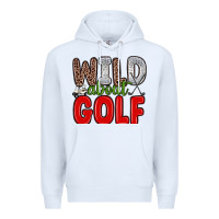 White wild about golf Premium Hoodie - Zillion Design Studio