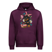 Mauve Wine easter dachshund Urban Hoodie - RanaPortraitStore