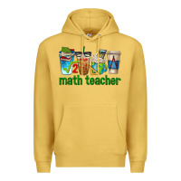 Antique Gold math teacher coffee cups Premium Hoodie - texasbilliewilder