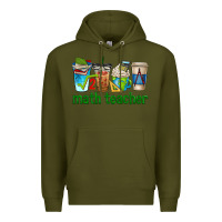 Army Green math teacher coffee cups Premium Hoodie - texasbilliewilder