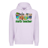 Lilac math teacher coffee cups Premium Hoodie - texasbilliewilder