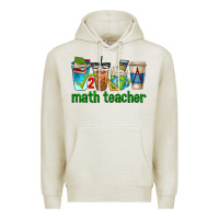 Oatmeal Heather math teacher coffee cups Premium Hoodie - texasbilliewilder