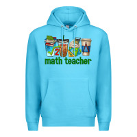 Ocean Blue math teacher coffee cups Premium Hoodie - texasbilliewilder