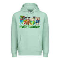 Math Teacher Coffee Cups Premium Hoodie | Teevron