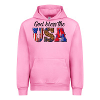 Fuchsia Pink god bless the usa Urban Hoodie - texasbilliewilder
