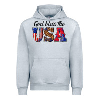 Heather Grey god bless the usa Urban Hoodie - texasbilliewilder
