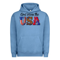 Pigment Pebble Blue god bless the usa Urban Hoodie - texasbilliewilder