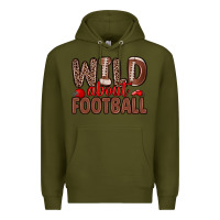 Army Green wild about football Premium Hoodie - Zillion Design Studio