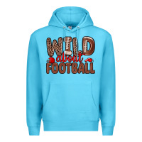 Ocean Blue wild about football Premium Hoodie - Zillion Design Studio