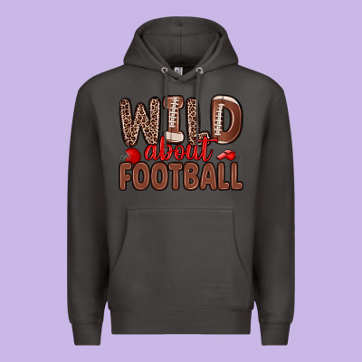 Wild About Football Premium Hoodie Designed By Zillion Design Studio
