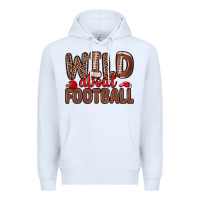 White wild about football Premium Hoodie - Zillion Design Studio