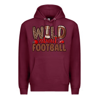 Burgundy wild about football Premium Hoodie - Zillion Design Studio