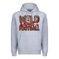 Heather Grey wild about football Premium Hoodie - Zillion Design Studio