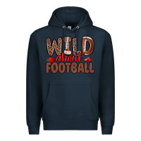 Navy wild about football Premium Hoodie - Zillion Design Studio