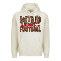 Oatmeal Heather wild about football Premium Hoodie - Zillion Design Studio