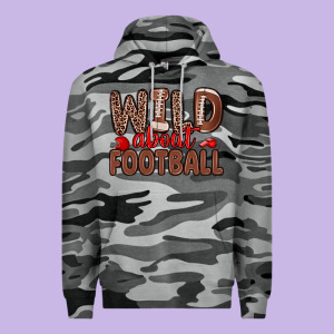 Wild About Football Premium Hoodie Designed By Zillion Design Studio