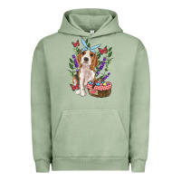 Pigment Oil Green easter beagle Urban Hoodie - RanaPortraitStore