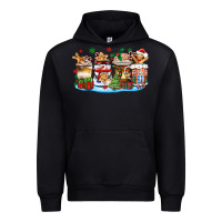 Black christmas cookie coffee cups Urban Hoodie - Zillion Design Studio
