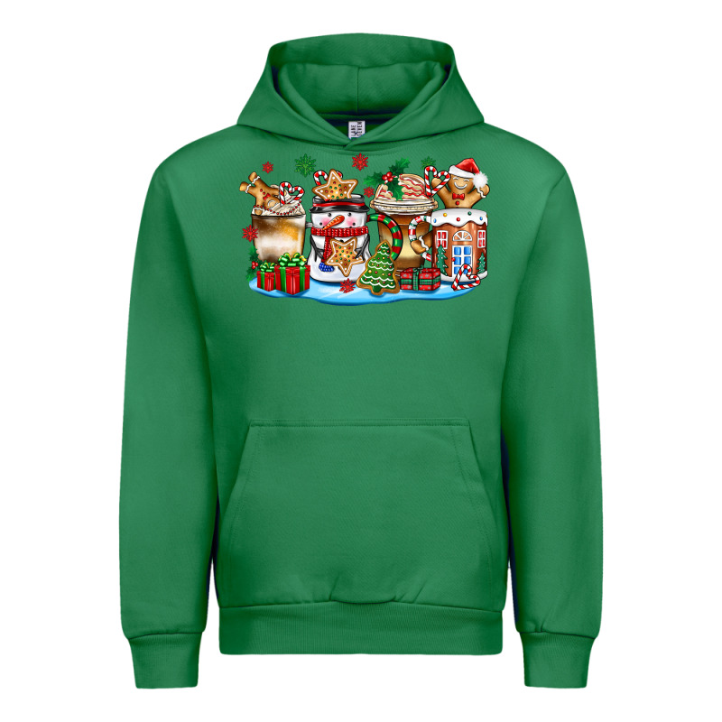 Christmas Cookie Coffee Cups Urban Hoodie by Zillion Design Studio | Teevron