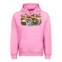 Fuchsia Pink christmas cookie coffee cups Urban Hoodie - Zillion Design Studio