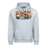 Heather Grey christmas cookie coffee cups Urban Hoodie - Zillion Design Studio
