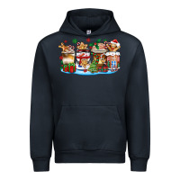 Navy christmas cookie coffee cups Urban Hoodie - Zillion Design Studio