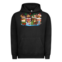 Pigment Black christmas cookie coffee cups Urban Hoodie - Zillion Design Studio