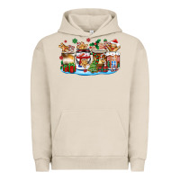 Pigment French Oak christmas cookie coffee cups Urban Hoodie - Zillion Design Studio