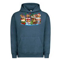 Pigment Midnight Navy christmas cookie coffee cups Urban Hoodie - Zillion Design Studio