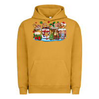Pigment Peanut Butter christmas cookie coffee cups Urban Hoodie - Zillion Design Studio