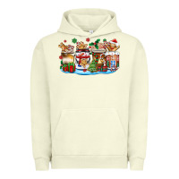 Pigment Pistachio christmas cookie coffee cups Urban Hoodie - Zillion Design Studio