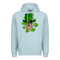 Blue Mist st. patrick's day skull Premium Hoodie - RanaPortraitStore