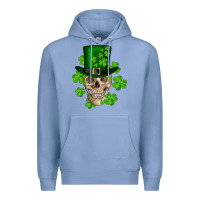 Colony Blue st. patrick's day skull Premium Hoodie - RanaPortraitStore
