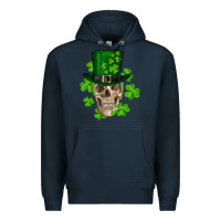 Navy st. patrick's day skull Premium Hoodie - RanaPortraitStore
