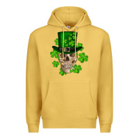 Antique Gold st. patrick's day skull Premium Hoodie - RanaPortraitStore