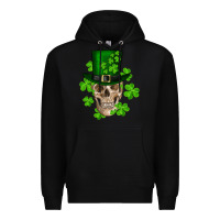 Black st. patrick's day skull Premium Hoodie - RanaPortraitStore