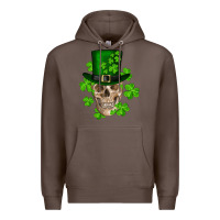 Coffee st. patrick's day skull Premium Hoodie - RanaPortraitStore