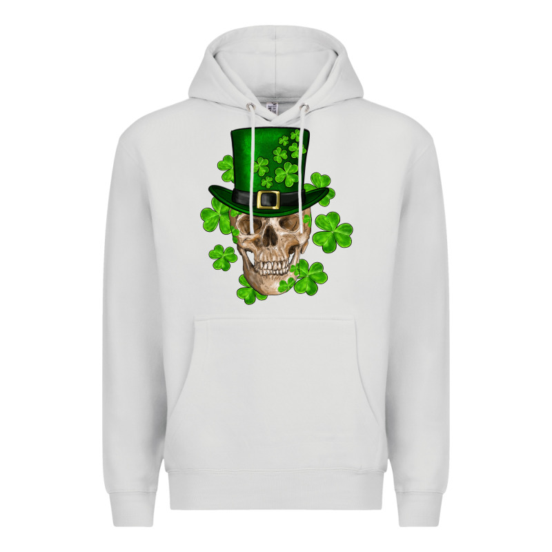 St. Patrick's Day Skull Premium Hoodie by RanaPortraitStore | Teevron